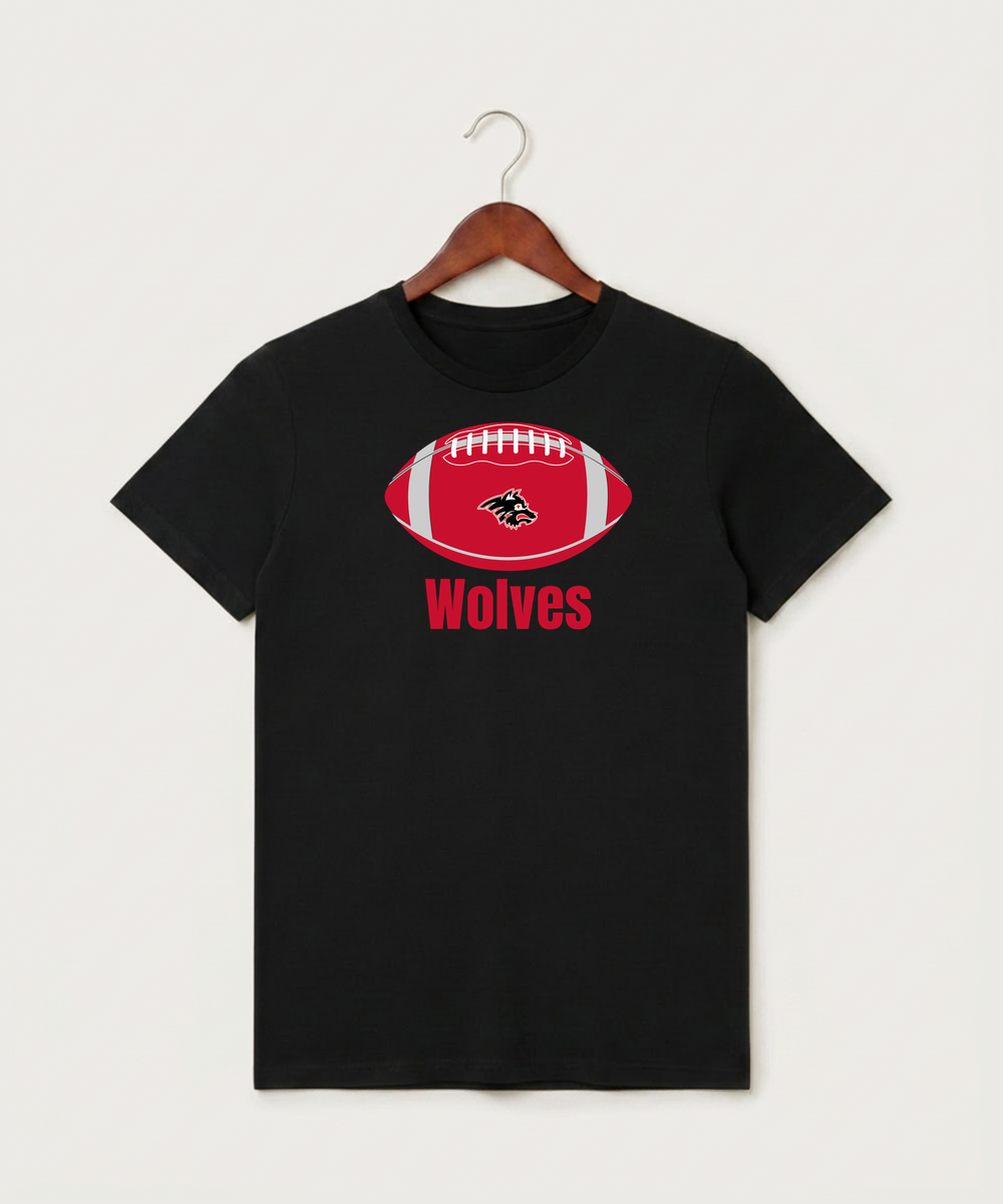Milaca High School Football (Boys) - Black T-Shirt - Full Front