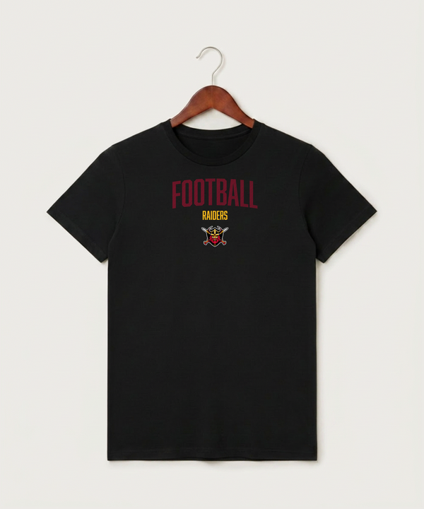 Mille Lacs High School Football (Boys) - Black T-Shirt - Full Front