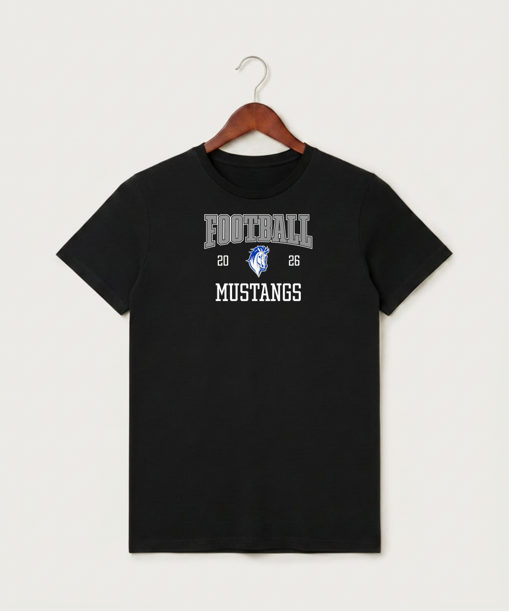 Mora High School Football (Boys) - Black T-Shirt - Full Front