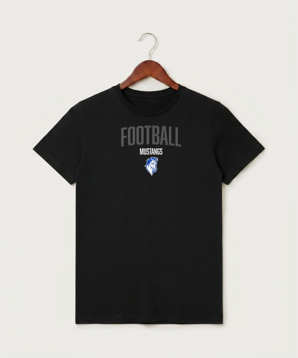 Mora High School Football (Boys) - Black T-Shirt - Full Front