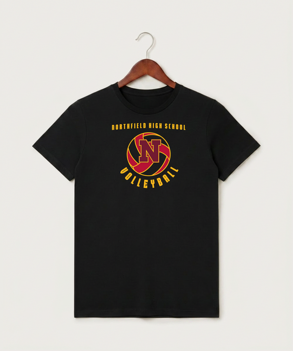 Northfield High School Volleyball (Girls) - Black T-Shirt - Full Front