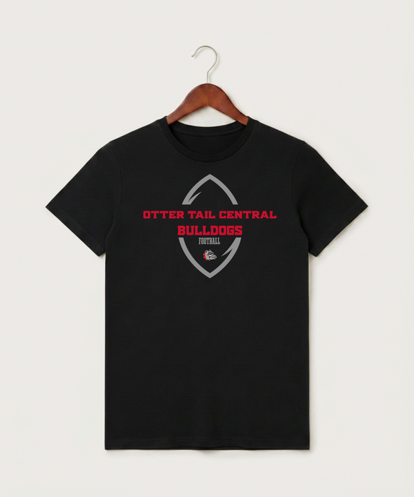 Otter Tail Central Football (Boys) - Black T-Shirt - Full Front