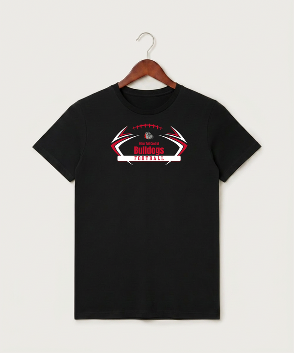 Otter Tail Central Football (Boys) - Black T-Shirt - Full Front