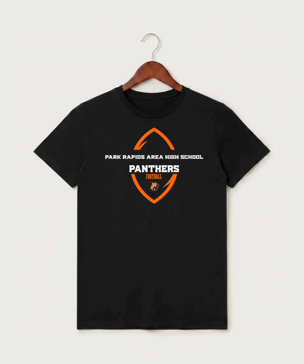 Park Rapids Area High School Football (Boys) - Black T-Shirt - Full Front