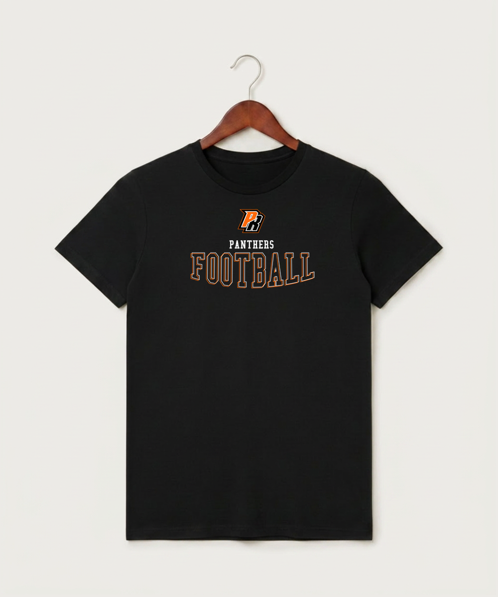 Park Rapids Area High School Football (Boys) - Black T-Shirt - Full Front
