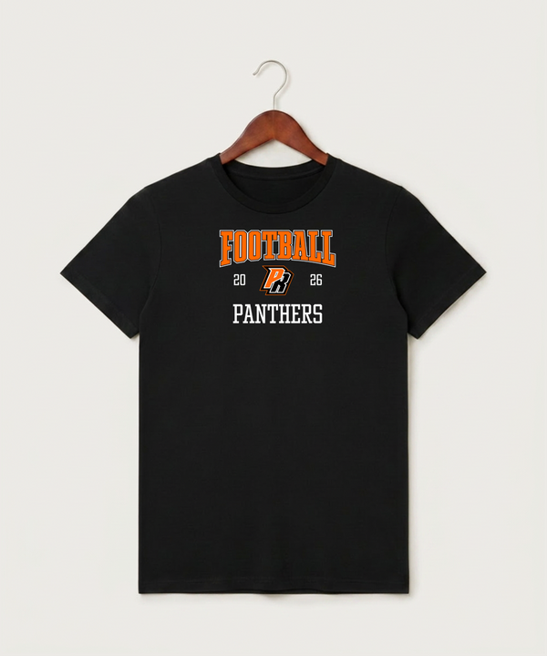 Park Rapids Area High School Football (Boys) - Black T-Shirt - Full Front
