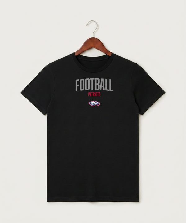 Pequot Lakes High School Football (Boys) - Black T-Shirt - Full Front