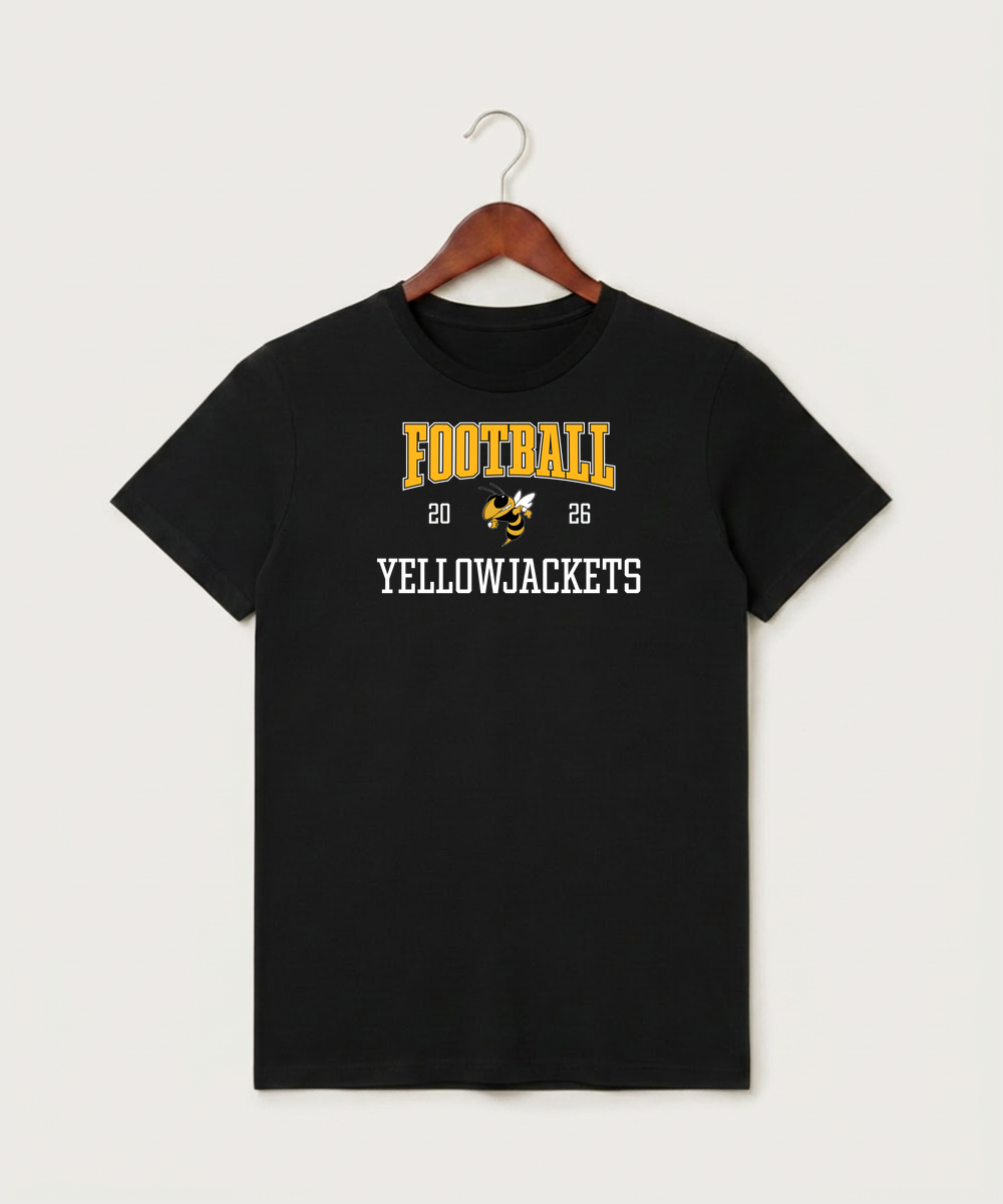 Perham High School Football (Boys) - Black T-Shirt - Full Front