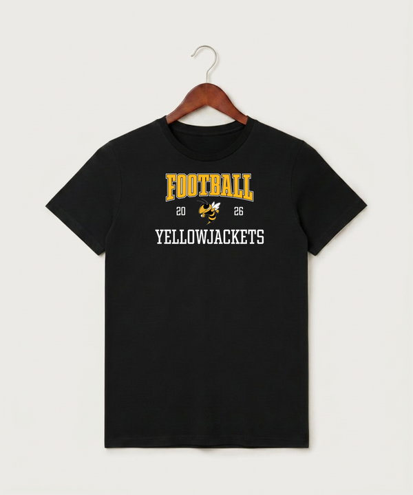 Perham High School Football (Boys) - Black T-Shirt - Full Front