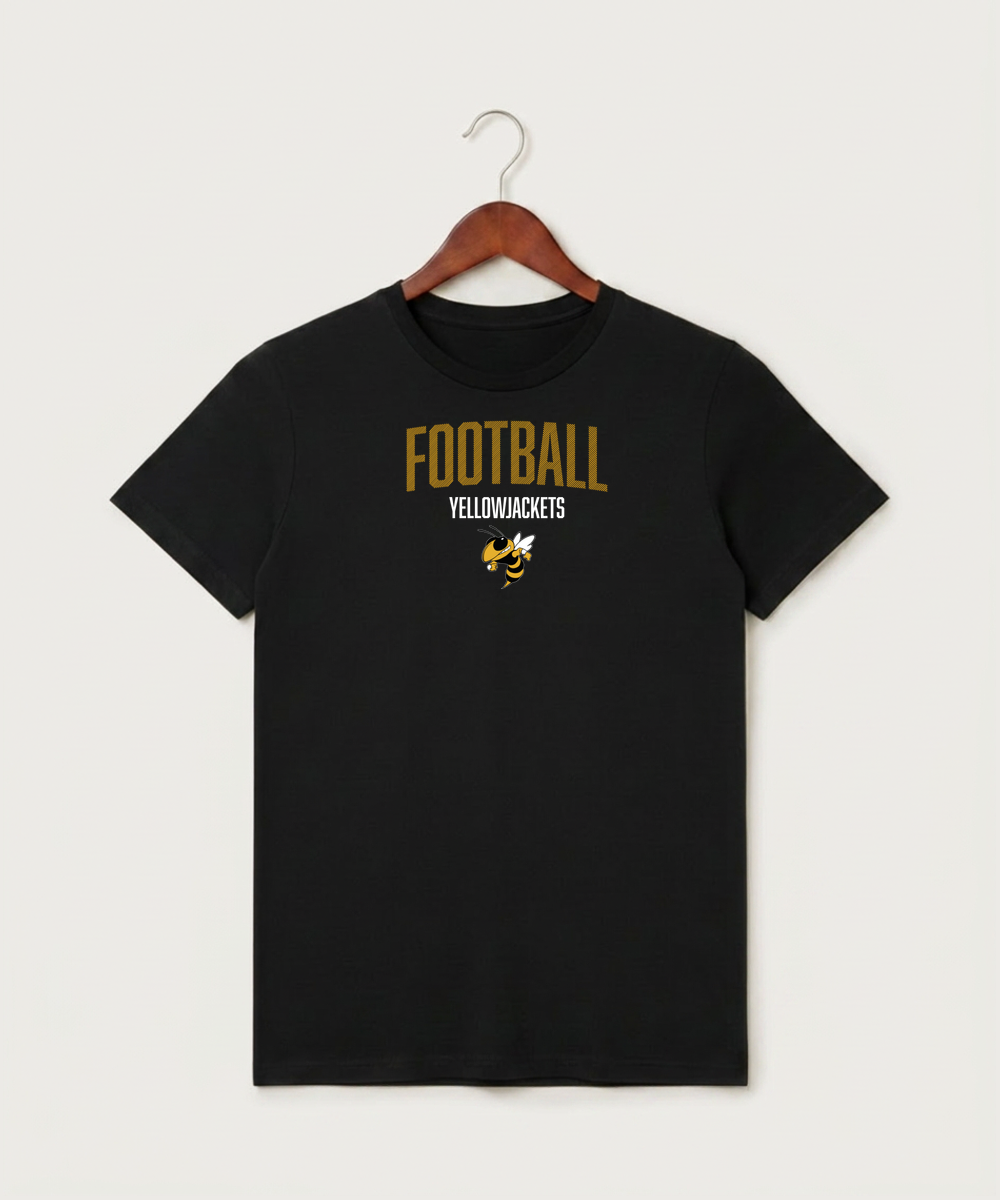 Perham High School Football (Boys) - Black T-Shirt - Full Front