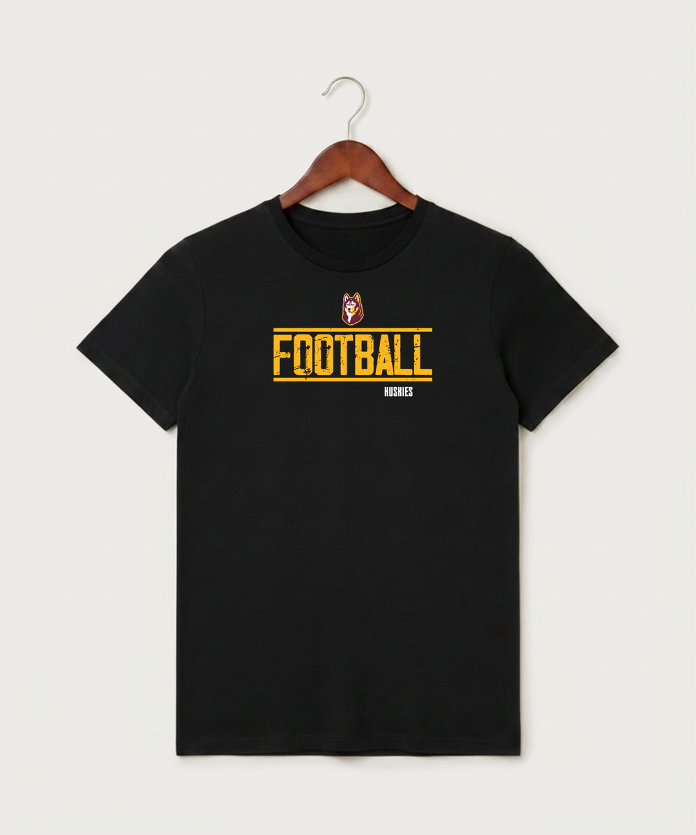 Pillager High School Football (Boys) - Black T-Shirt - Full Front