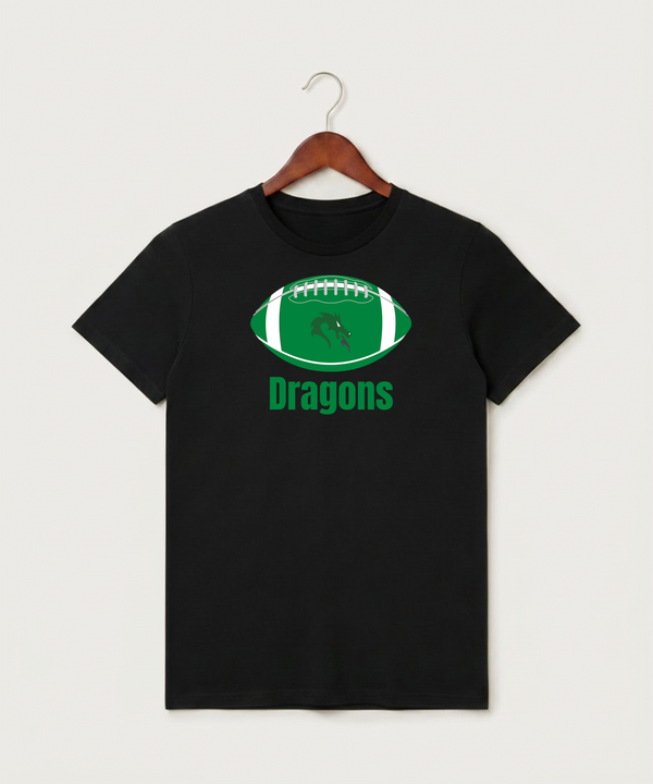 Pine City High School Football (Boys) - Black T-Shirt - Full Front