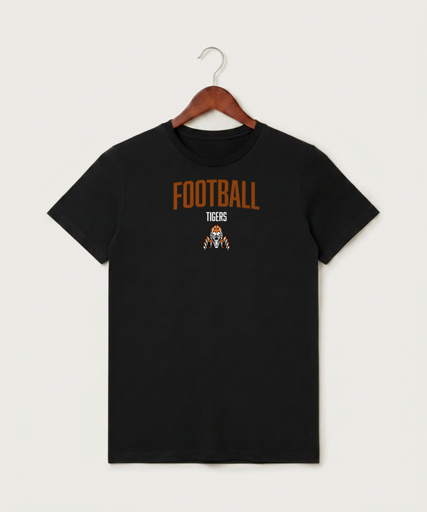 Pine River Backus High School Football (Boys) - Black T-Shirt - Full Front
