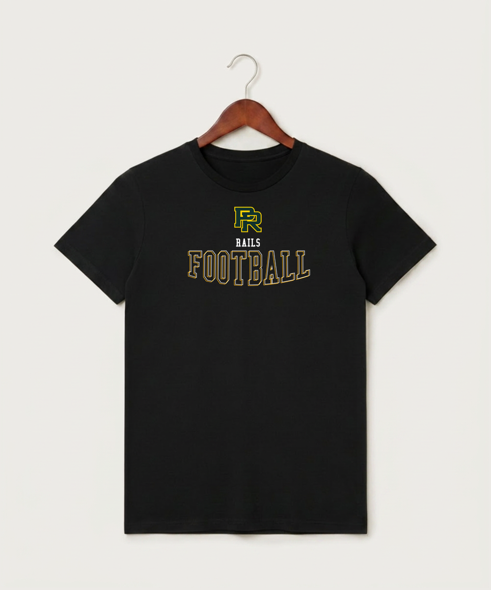 Proctor High School Football (Boys) - Black T-Shirt - Full Front
