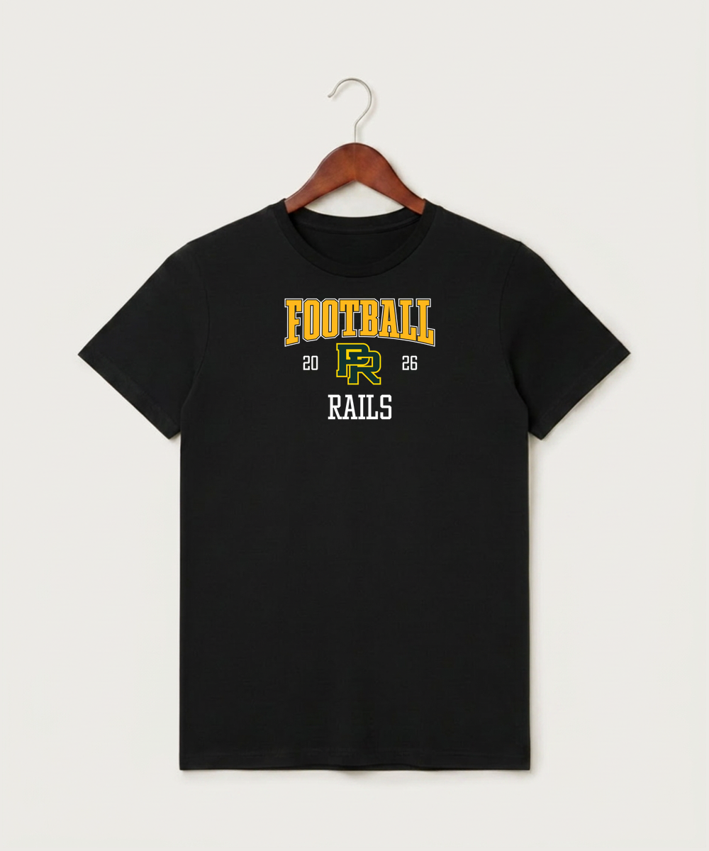 Proctor High School Football (Boys) - Black T-Shirt - Full Front