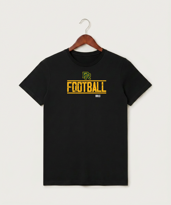 Proctor High School Football (Boys) - Black T-Shirt - Full Front