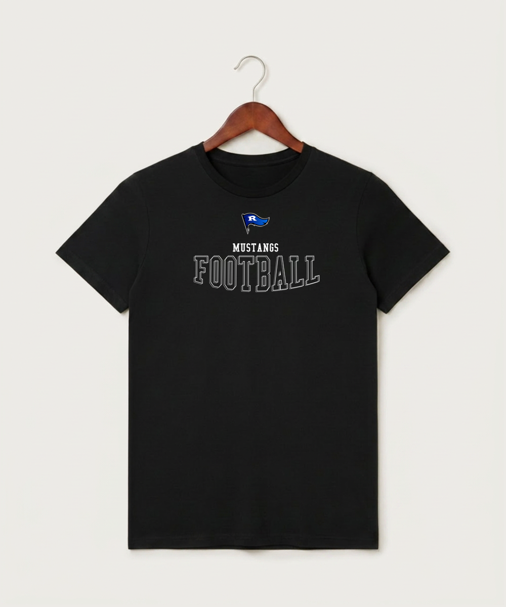 Red Lake County Central Football (Boys) - Black T-Shirt - Full Front