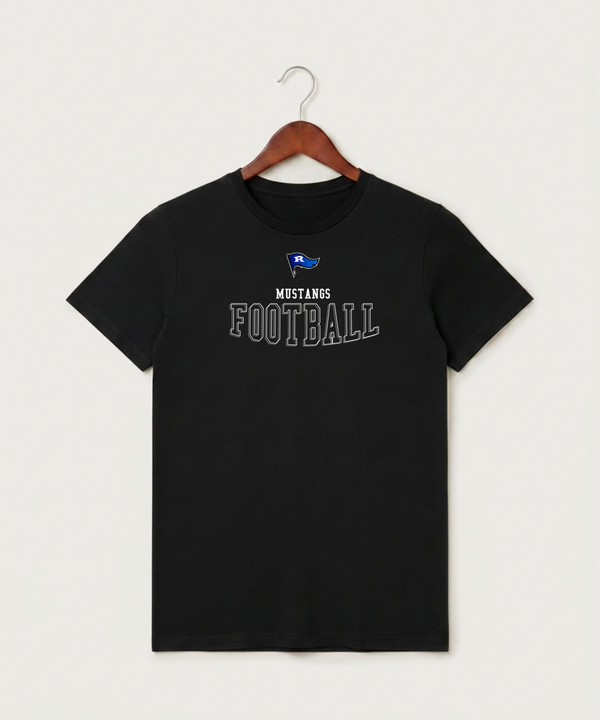 Red Lake County Central Football (Boys) - Black T-Shirt - Full Front