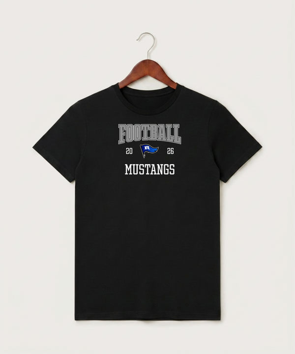 Red Lake County Central Football (Boys) - Black T-Shirt - Full Front