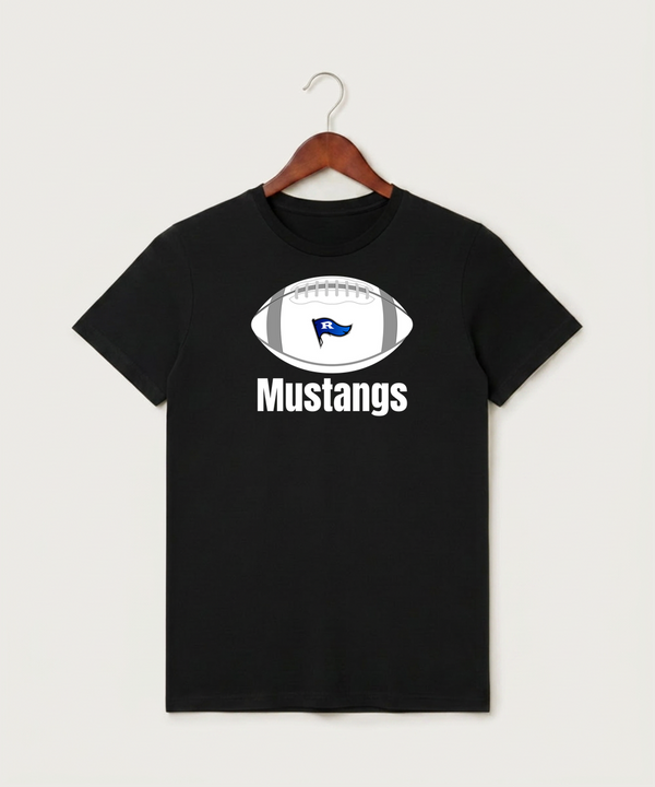 Red Lake County Central Football (Boys) - Black T-Shirt - Full Front