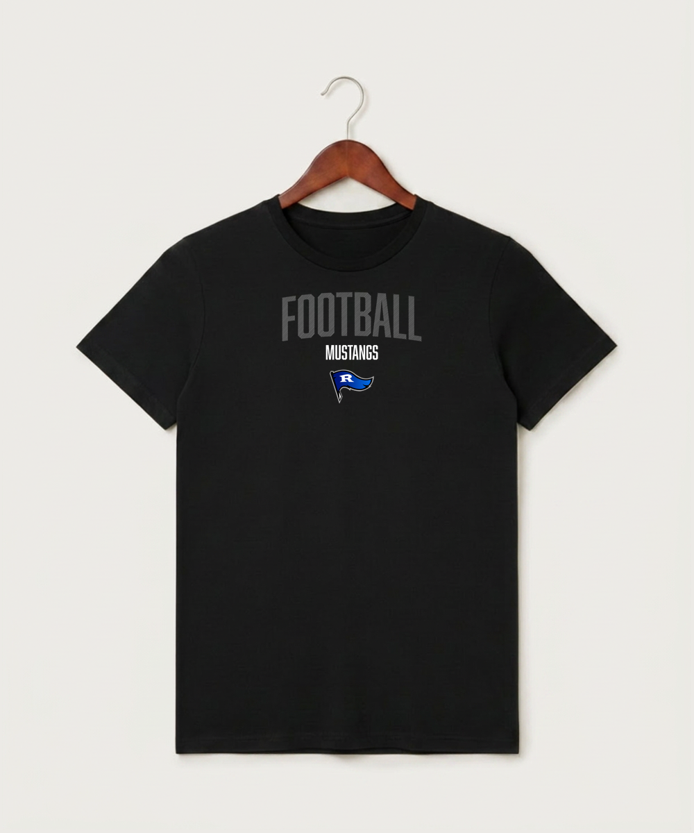 Red Lake County Central Football (Boys) - Black T-Shirt - Full Front