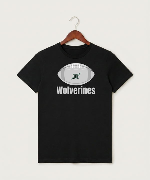 Rock Ridge High School Football (Boys) - Black T-Shirt - Full Front