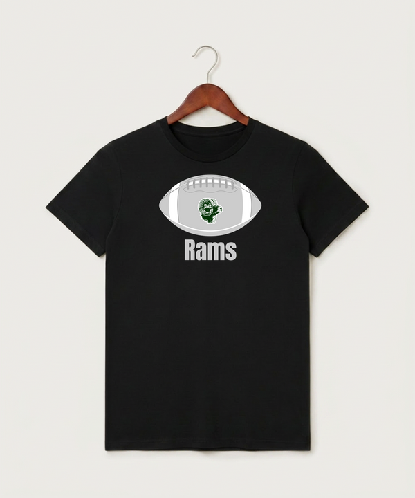 Roseau High School Football (Boys) - Black T-Shirt - Full Front
