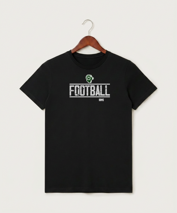 Roseau High School Football (Boys) - Black T-Shirt - Full Front
