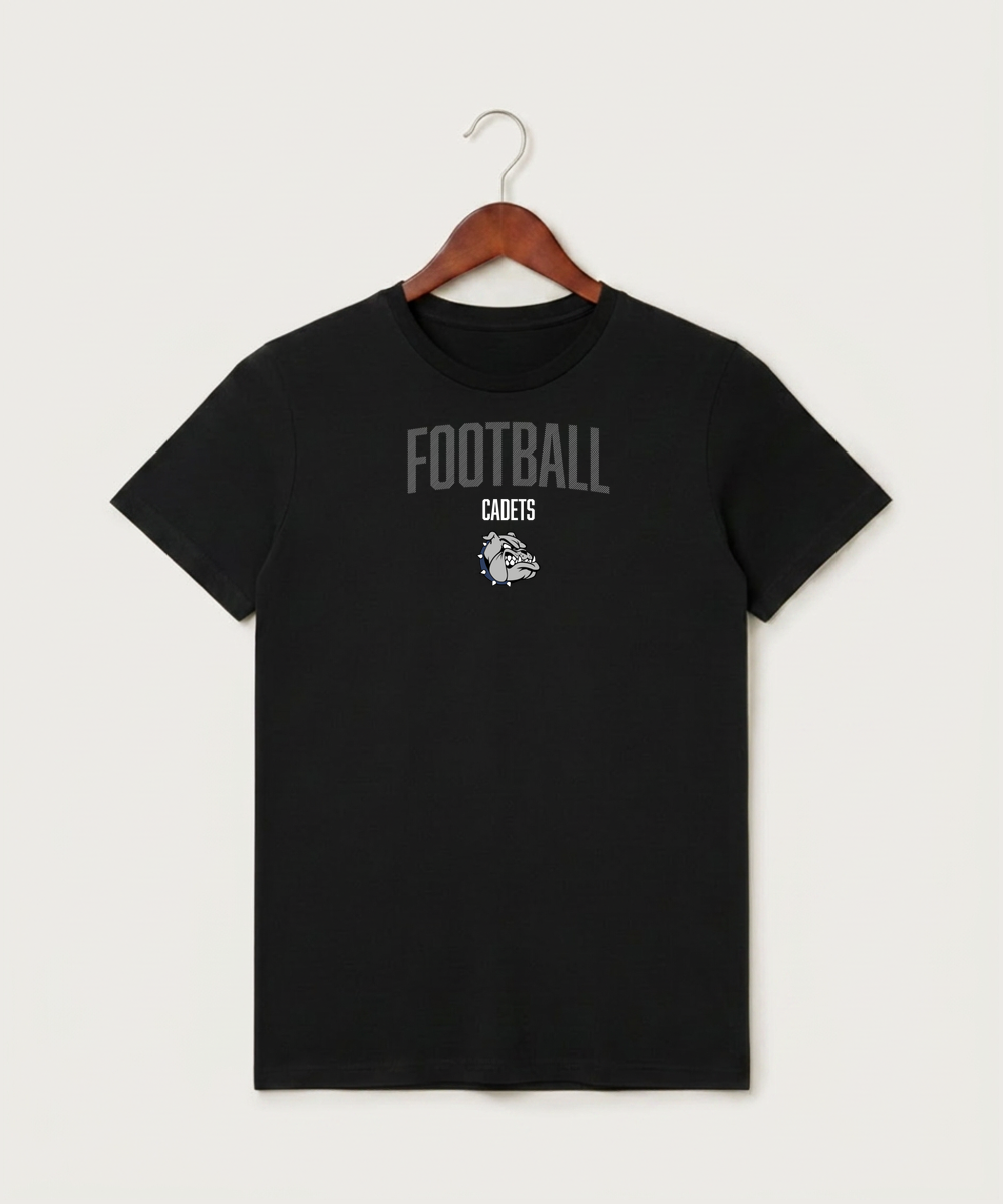 Sargent County High School Football (Boys) - Black T-Shirt - Full Front
