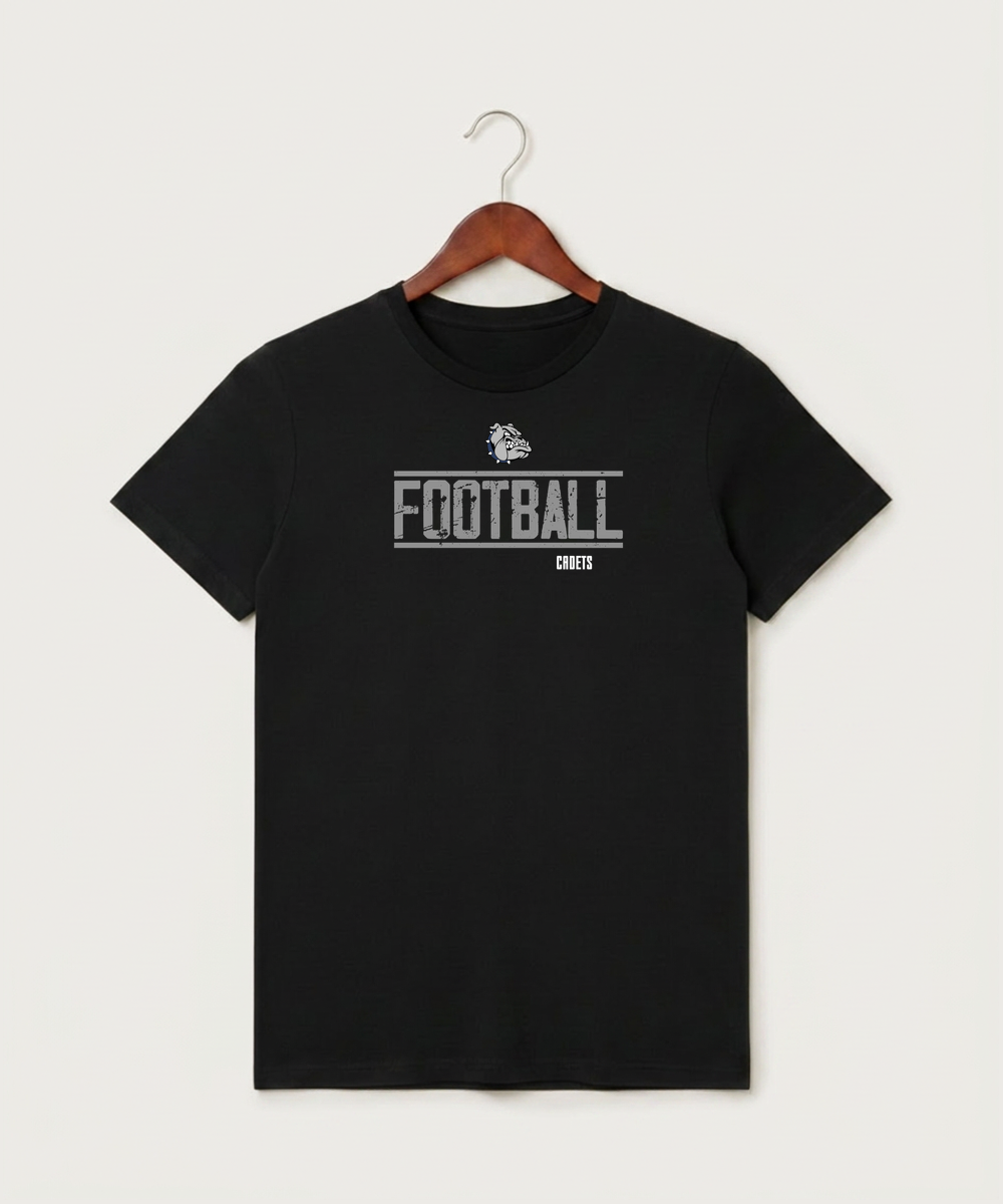 Sargent County High School Football (Boys) - Black T-Shirt - Full Front