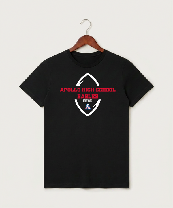 Apollo High School Football (Boys) - Black T-Shirt - Full Front