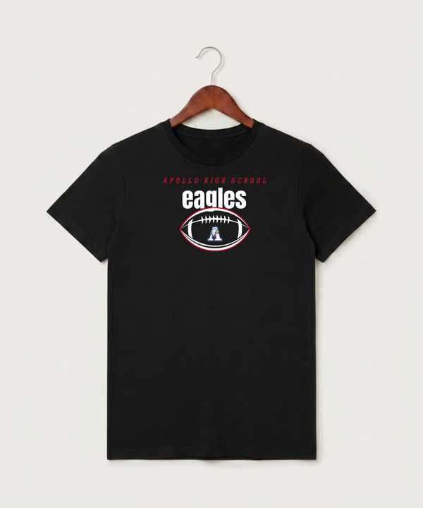 Apollo High School Football (Boys) - Black T-Shirt - Full Front