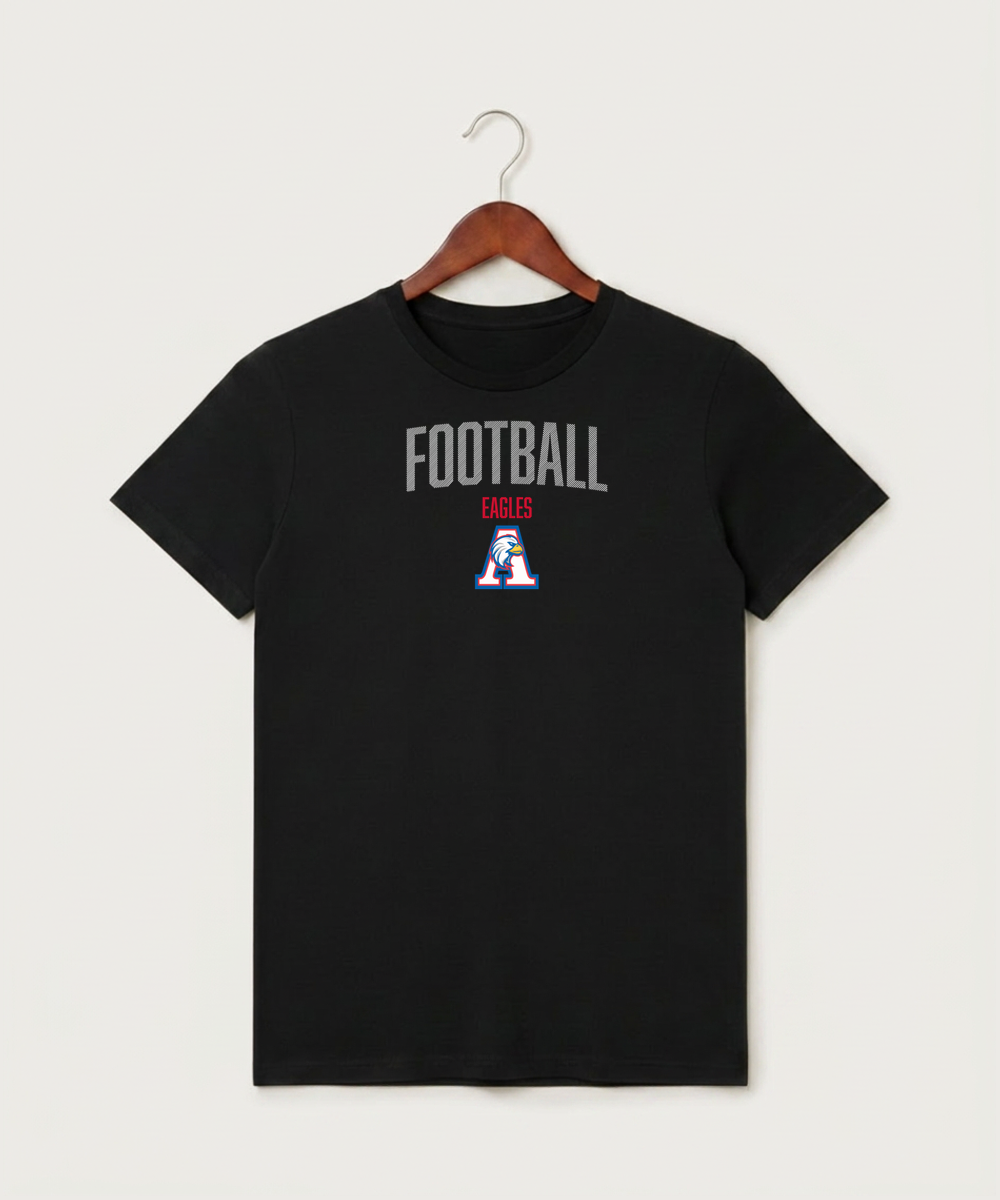 Apollo High School Football (Boys) - Black T-Shirt - Full Front