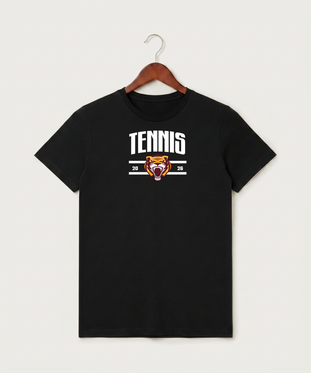 Stewartville High School Tennis (Coed) - Black T-Shirt - Full Front