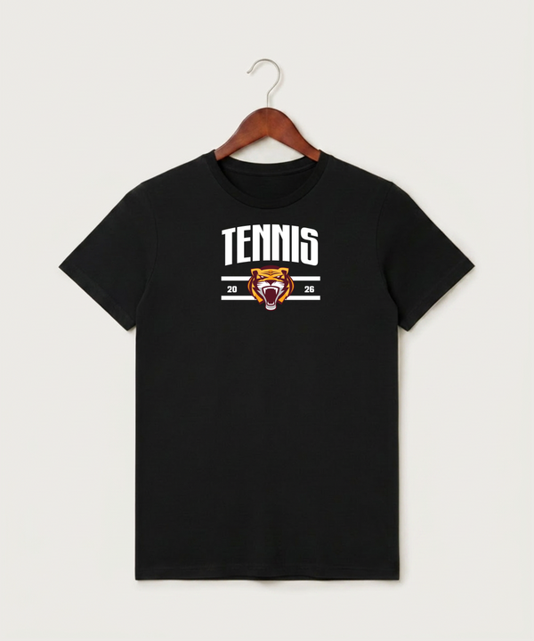 Stewartville High School Tennis (Coed) - Black T-Shirt - Full Front