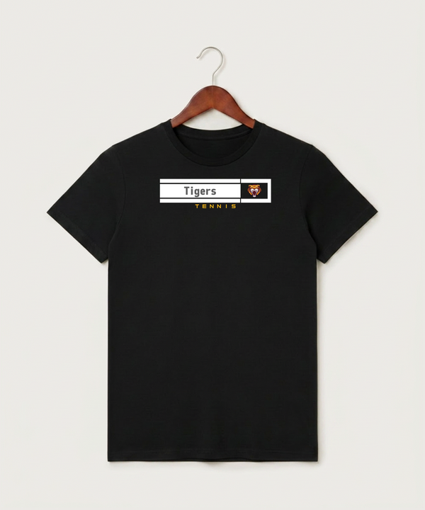 Stewartville High School Tennis (Coed) - Black T-Shirt - Full Front