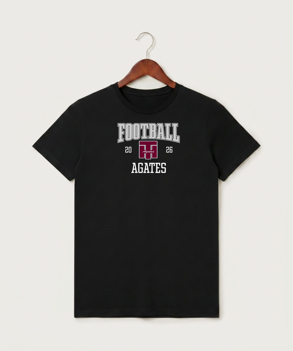 Two Harbors High School Football (Boys) - Black T-Shirt - Full Front