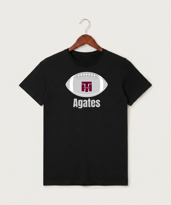 Two Harbors High School Football (Boys) - Black T-Shirt - Full Front