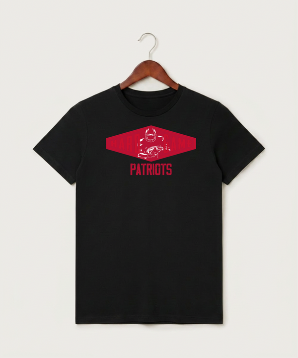 Upsala High School Football (Boys) - Black T-Shirt - Full Front