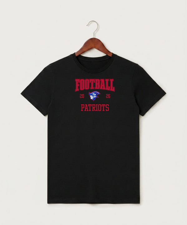 Upsala High School Football (Boys) - Black T-Shirt - Full Front