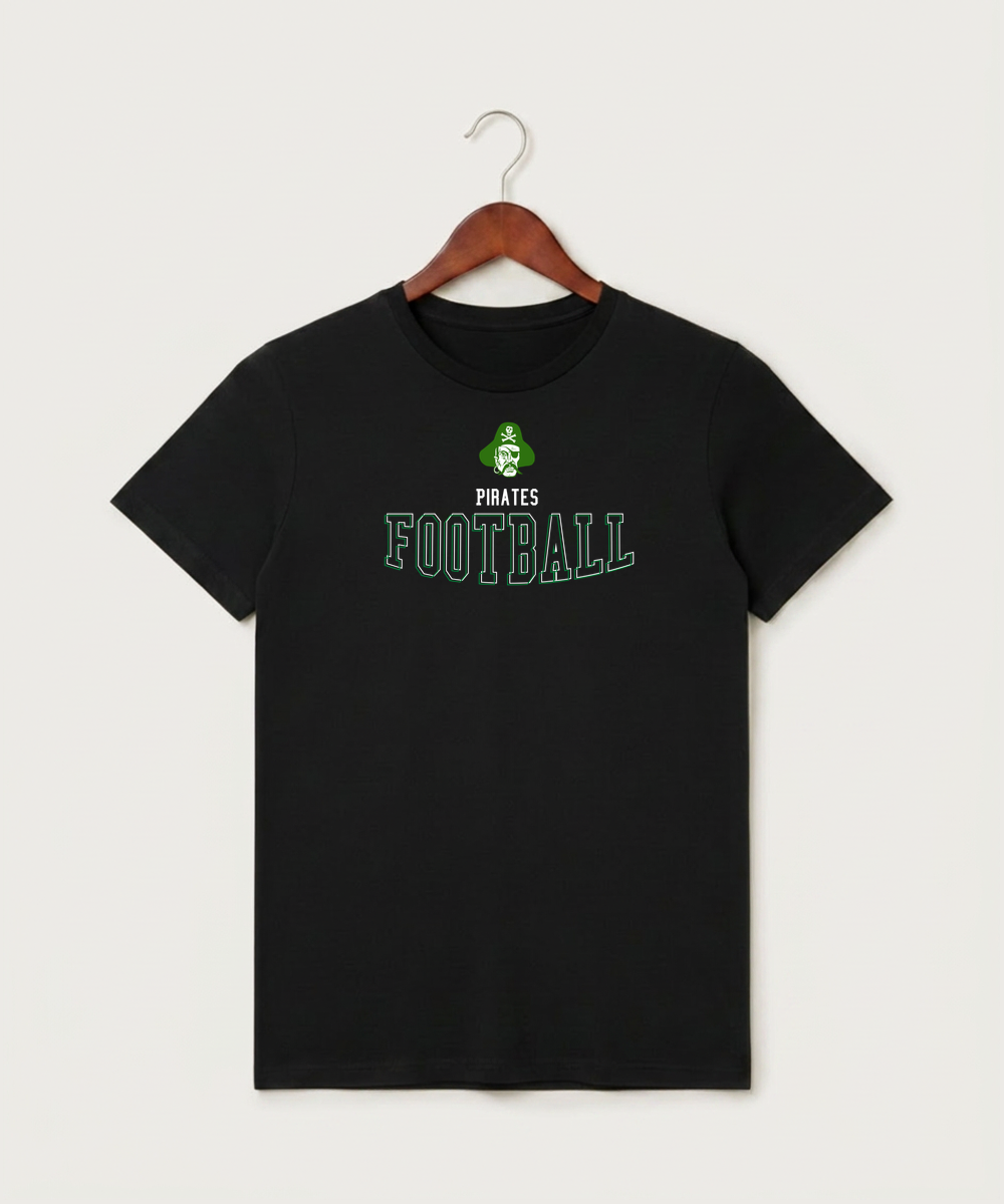 Verndale High School Football (Boys) - Black T-Shirt - Full Front