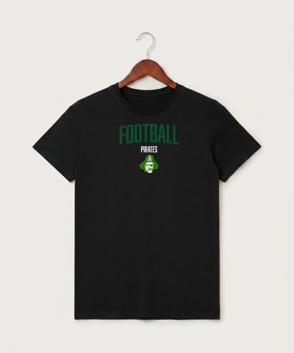 Verndale High School Football (Boys) - Black T-Shirt - Full Front