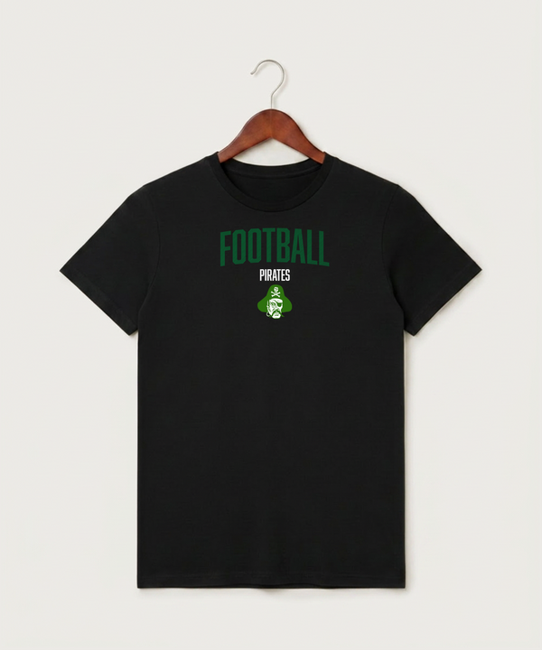 Verndale High School Football (Boys) - Black T-Shirt - Full Front