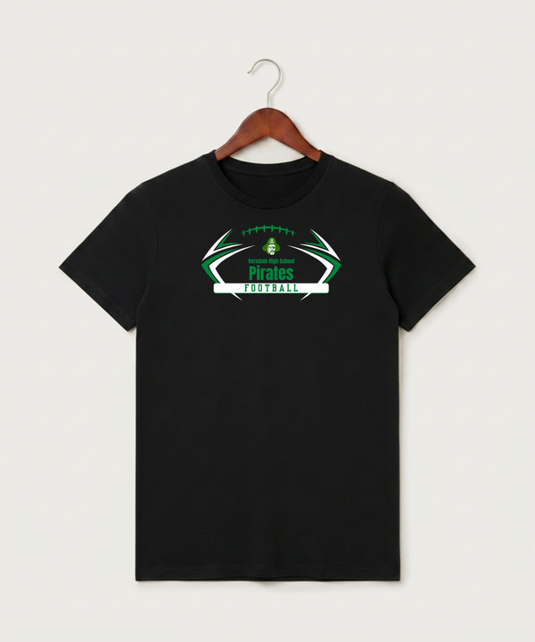 Verndale High School Football (Boys) - Black T-Shirt - Full Front