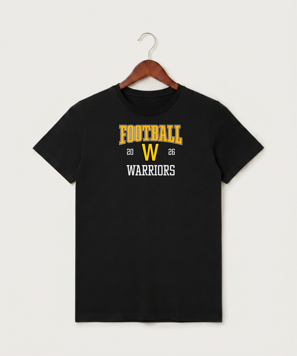 Warroad High School Football (Boys) - Black T-Shirt - Full Front