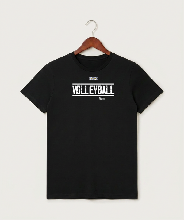 Walker Hackensack Akeley Volleyball (Girls) - Black T-Shirt - Full Front