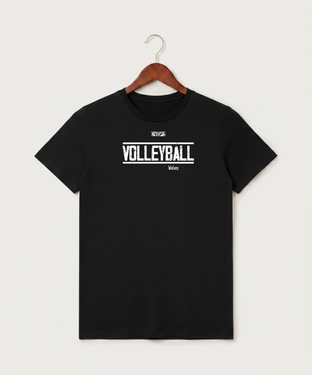 Walker Hackensack Akeley Volleyball (Girls) - Black T-Shirt - Full Front