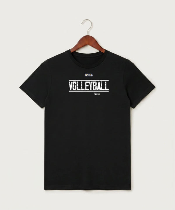 Walker Hackensack Akeley Volleyball (Girls) - Black T-Shirt - Full Front