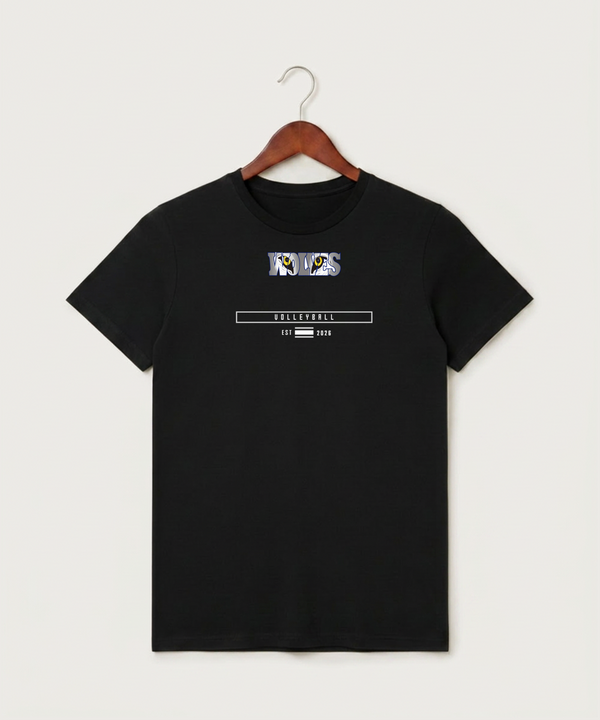 Walker Hackensack Akeley Volleyball (Girls) - Black T-Shirt - Full Front