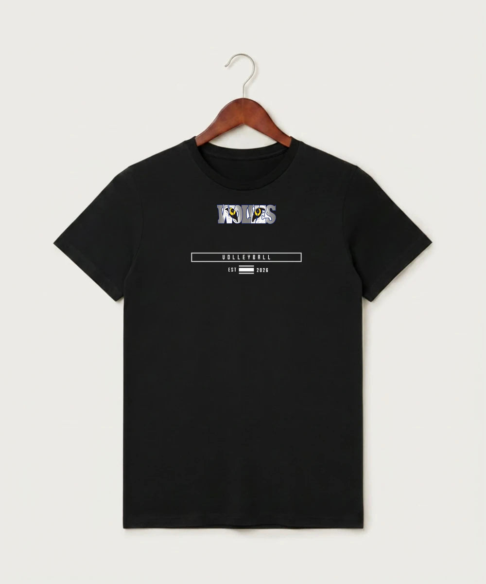 Walker Hackensack Akeley Volleyball (Girls) - Black T-Shirt - Full Front